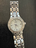 Citizen Eco-Drive E011 Ladies Watch 26mm MOP Dial Crystal Bezel Steel Very Good