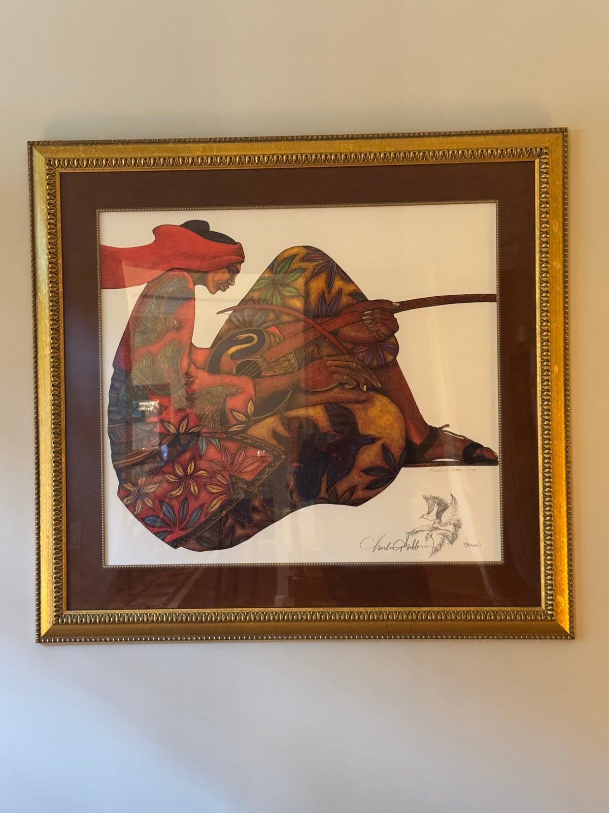 Charles A. Bibbs "The Music Maker" Signed Artist's Proof Print, Framed
