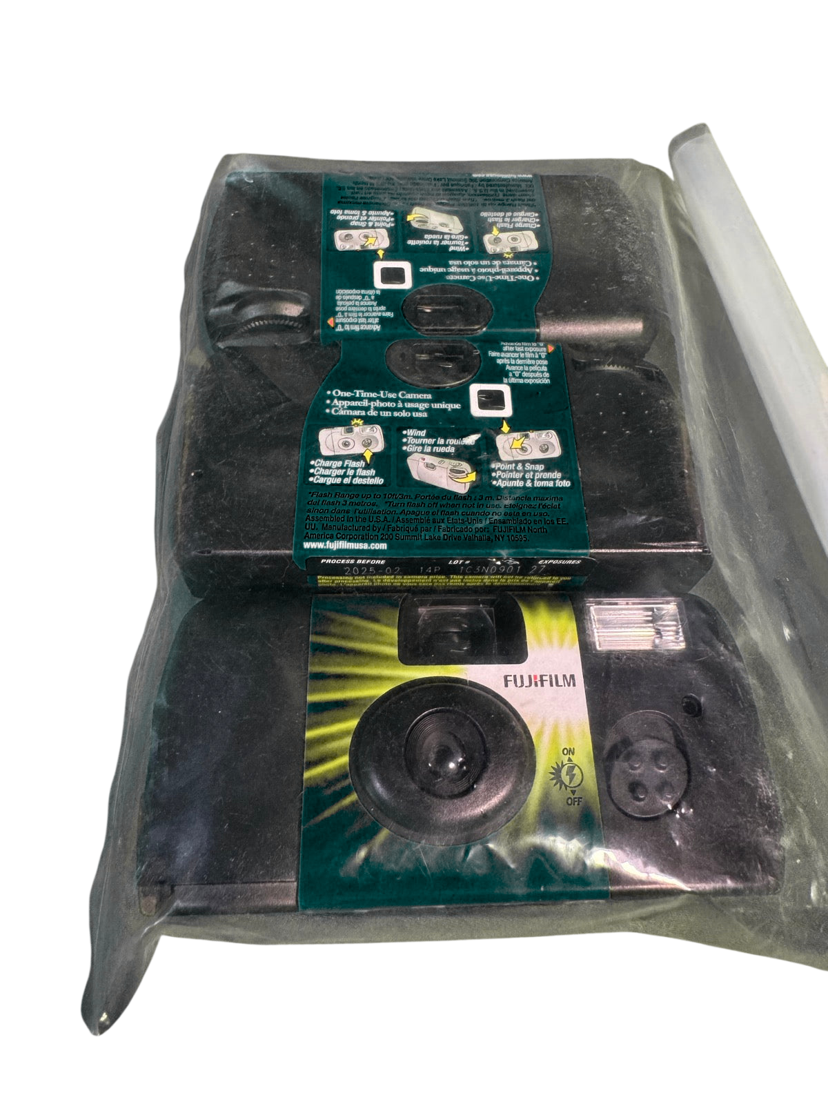 Fujifilm QuickSnap Flash 35mm Disposable Camera 27 Exposures 2-Pack Sealed