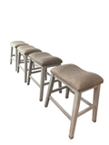 Four Ashley Skempton counter stools at a kitchen counter