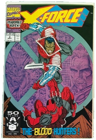 X-Force #2 (1991) — part of a 423 book estate comic collection