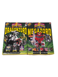 Dragonzord and Megazord toy boxes side by side on a wood floor