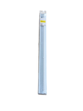 IKEA Trippevals cellular blind in white, packaged in clear plastic, full length view showing price label