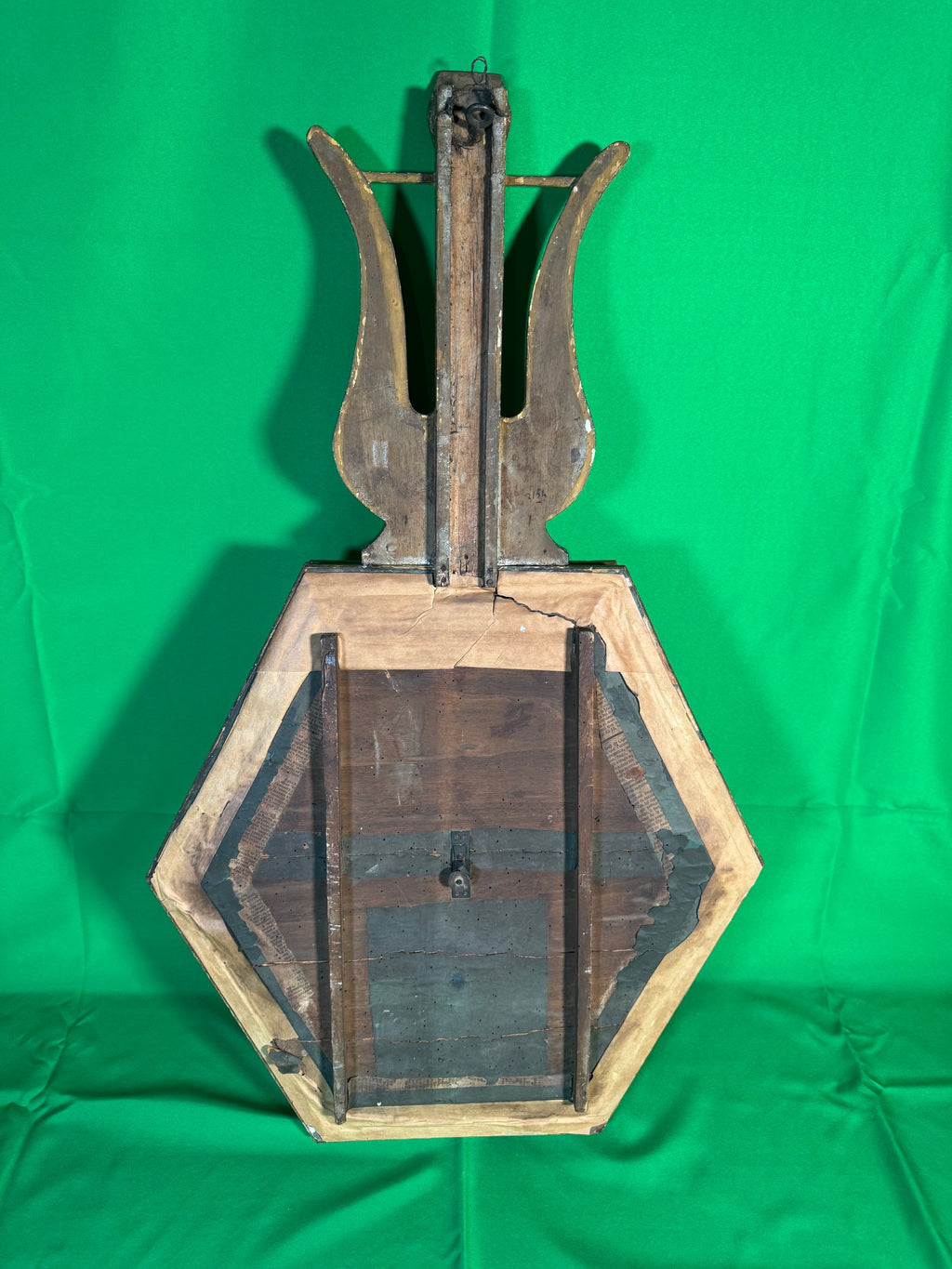 Antique French Charles X Giltwood Lyre Barometer Thermometer Signed Binda Verdun