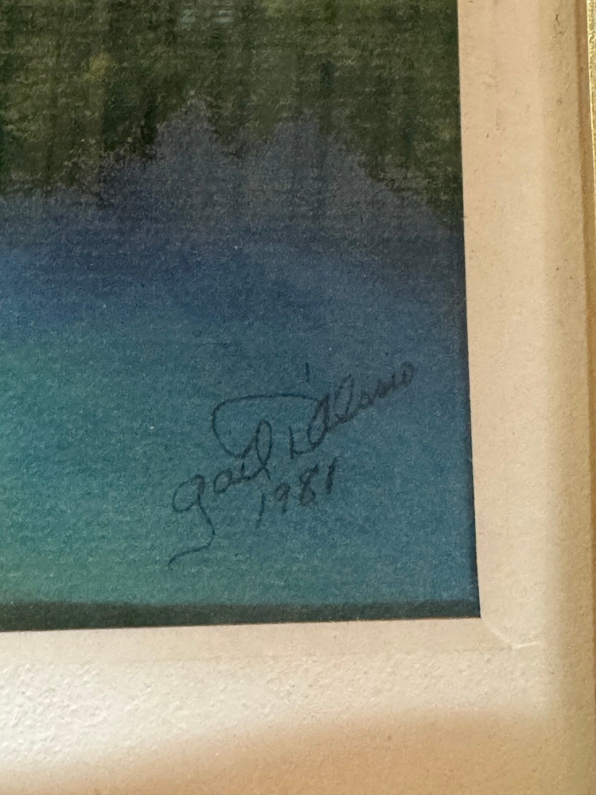 Cursive signature and 1981 date at the lower right