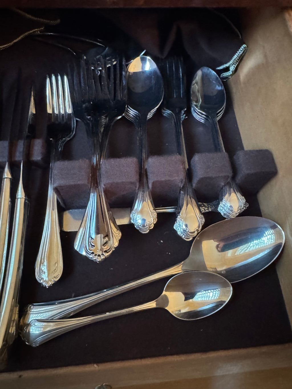 Pfaltzgraff 18/8 Stainless Flatware Set, Two Patterns, Fitted Chest