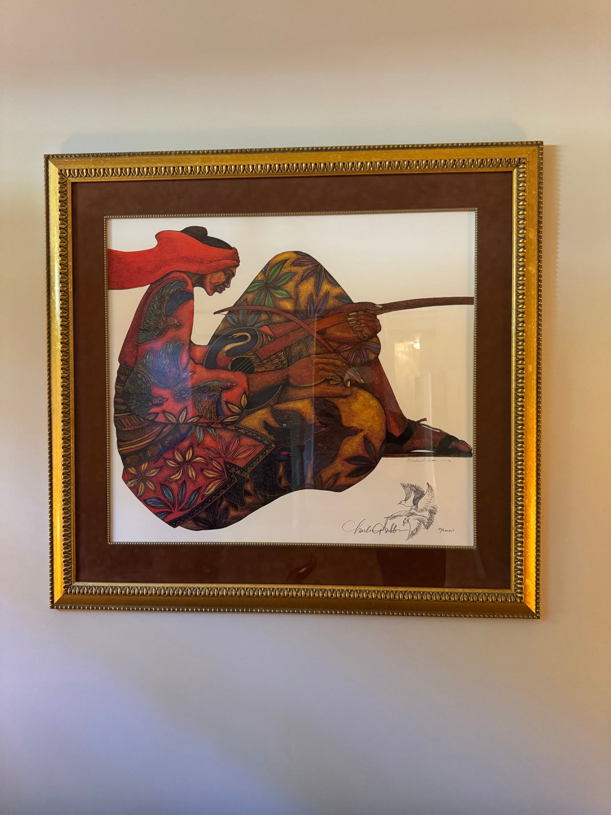 Charles A. Bibbs "The Music Maker" Signed Artist's Proof Print, Framed