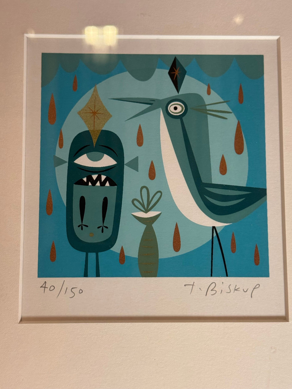 Second print with pencil number and signature