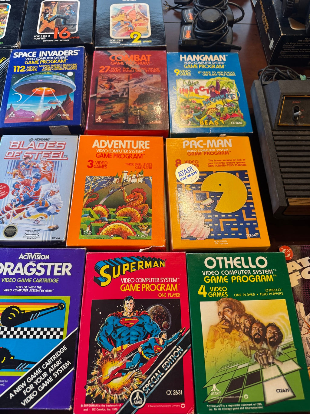 Atari 2600 Console and 25 Boxed Game Collection Sears Tele-Games Activision Plus Nintendo