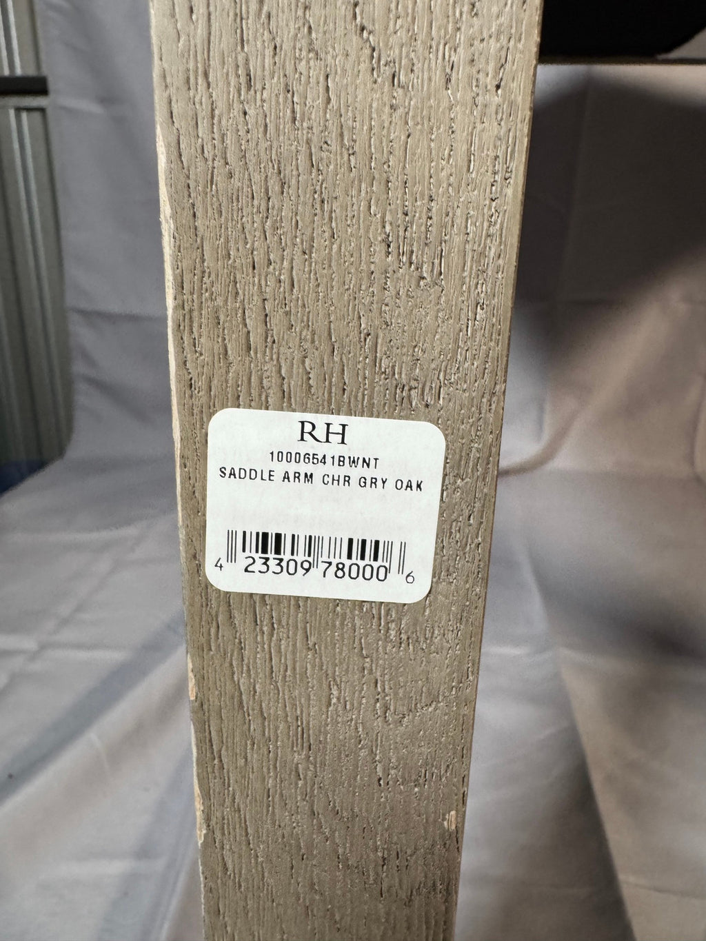 RH Saddle Arm Chair, Grey Oak - New