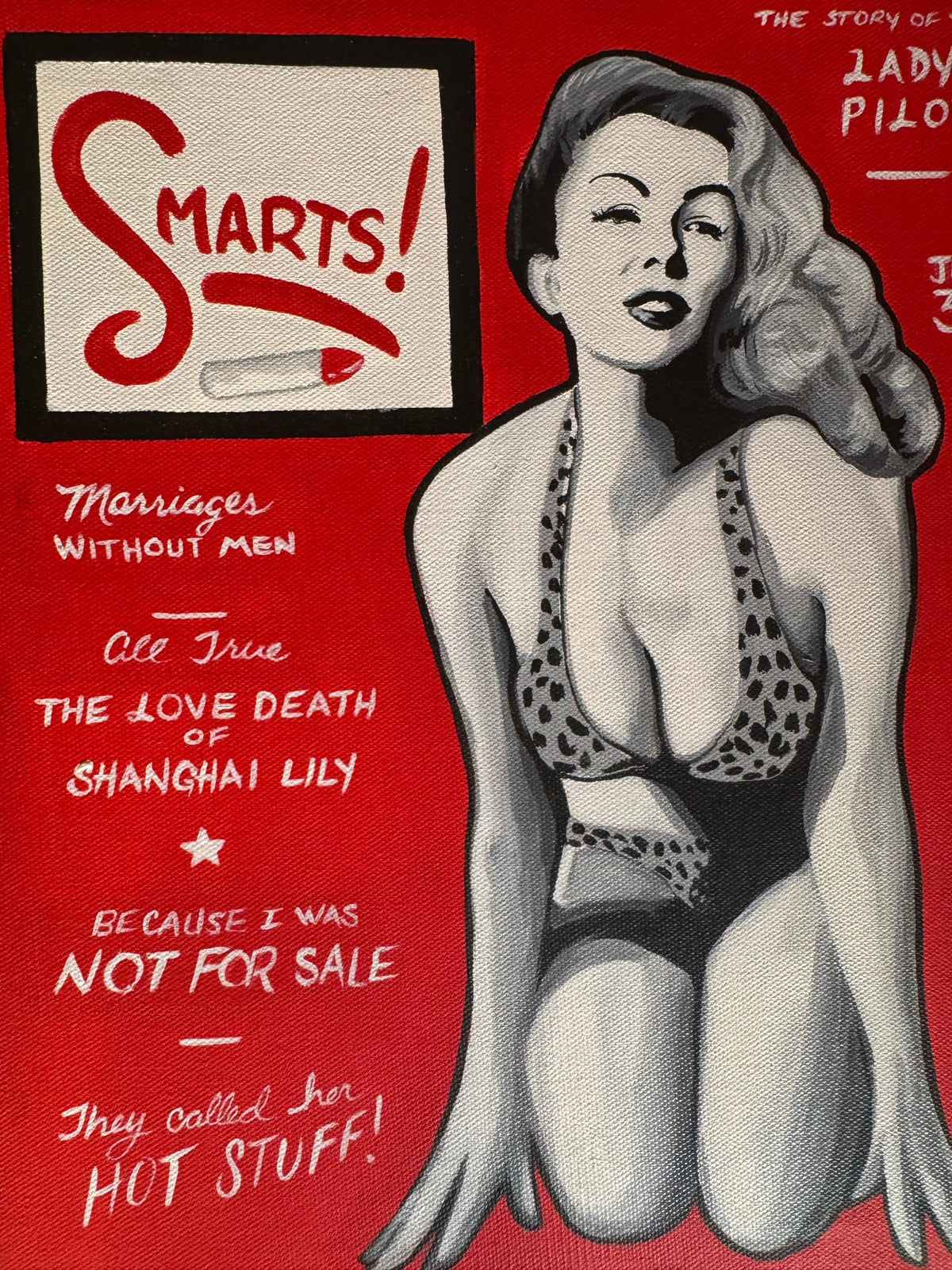 Detail of the painted cover lines