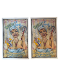 Two unframed Born Lucky prints side by side