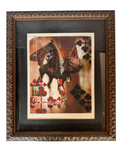 Framed Nocturne print in an ornate frame, straight-on