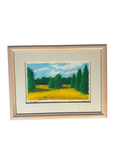 Original Signed D. Hagen Oil Pastel Landscape Magic Meadow 1992 Framed