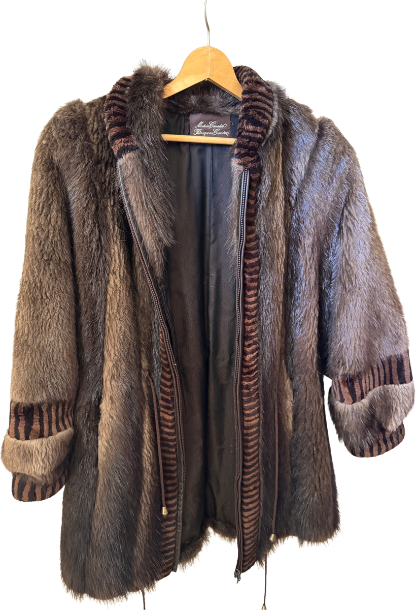 Apparel at VaultXL: Vintage beaver fur coat, made in Canada