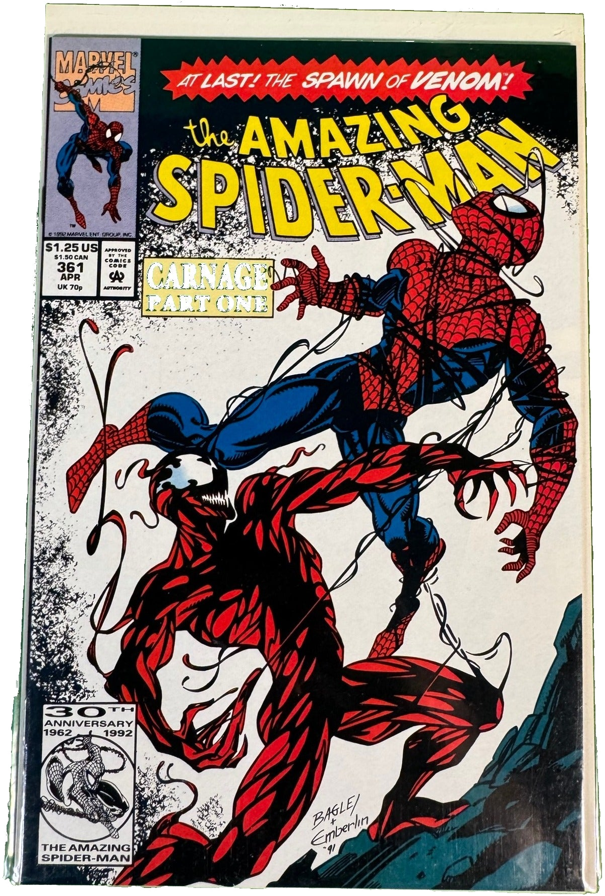 Collectibles at VaultXL: Amazing Spider-Man #361, first full Carnage